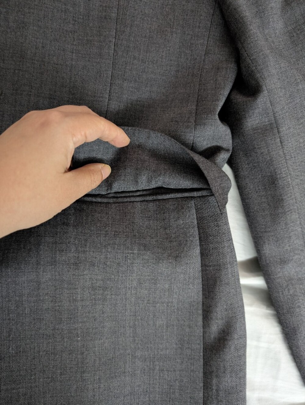 J Crew Ludlow Tollegno Italy Wool Suit Set Blazer 36R Pants 30x30 Slim Charcoal - Picture 9 of 15